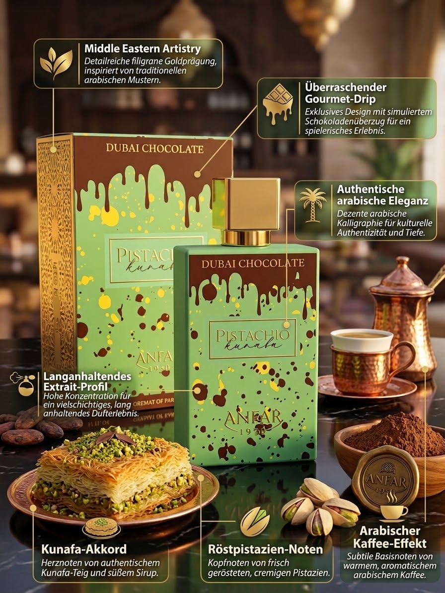 ANFAR Dubai Chocolate Pistachio Kunafa Eau de Parfum