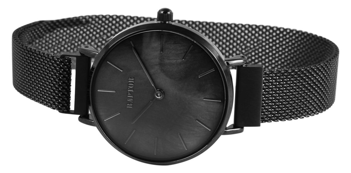 JUST WATCH EXCLUSIVE Scarlet – Elegante Damenuhr mit schwarzem Meshband