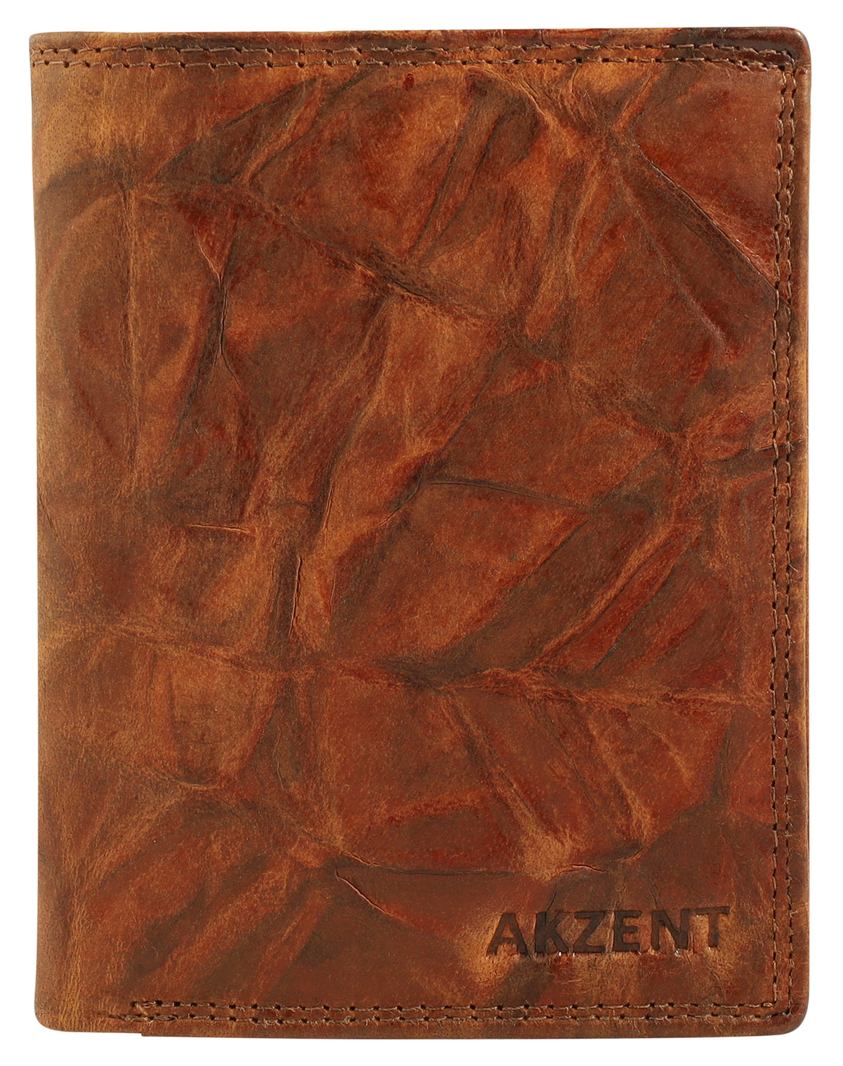 Akzent Echtleder Geldbörse Hochformat Braun – Vintage Herrengeldbörse